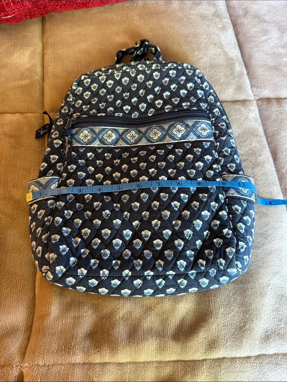 Vera Bradley Nantucket Navy Quilted Backpack with Blue Accent Pouch - Picture 7 of 12
